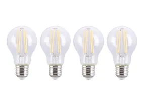 4 ampoules LED à filament E27 7,2 W 806 lm blanc chaud | Filament à LED 