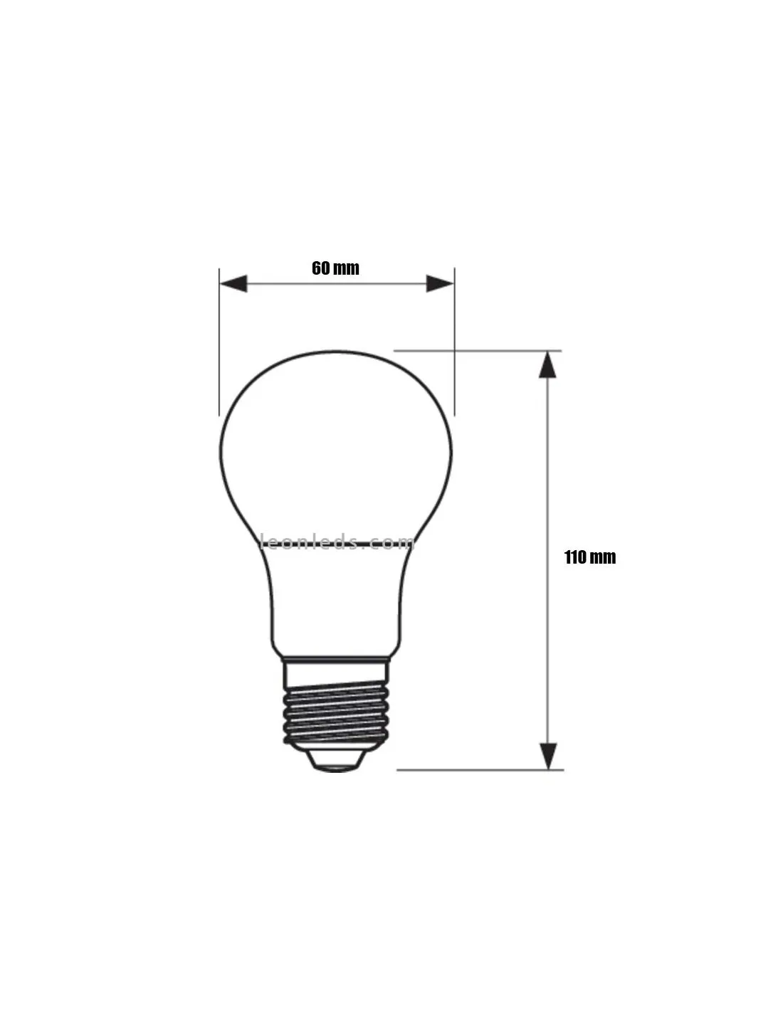 Ampoule DEL Philips à filament classique équivalente à 75 W - 8,5 W | LeonLeds.com