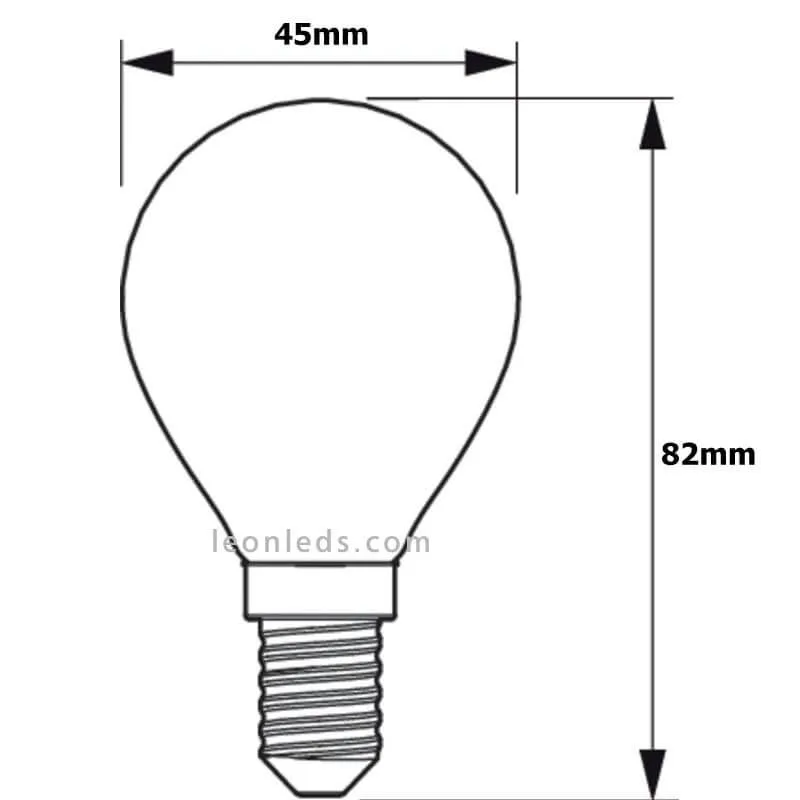 Ampoule E14 Sphérique Vintage Filament LED P45 4.3W | leonleds.com