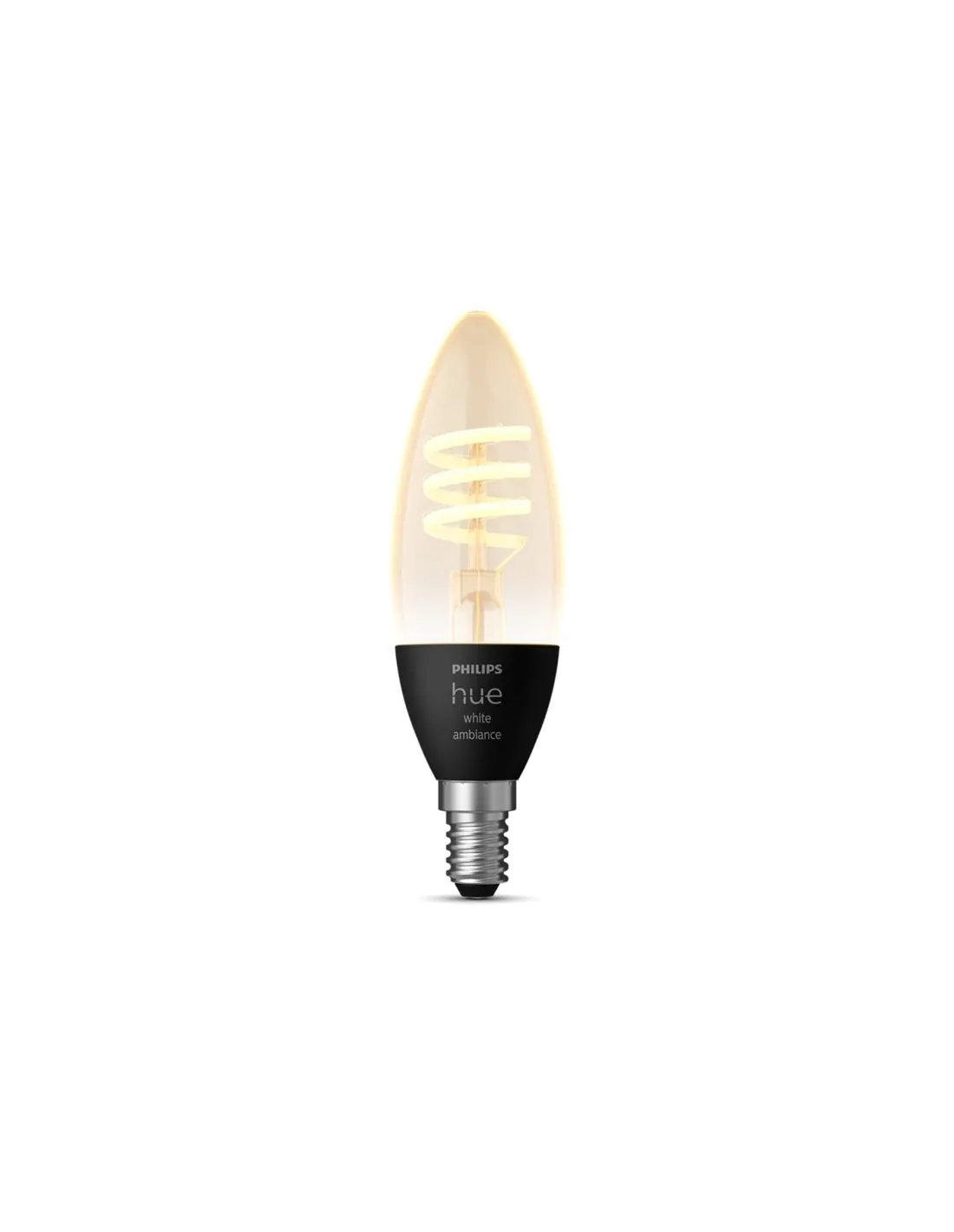 Ampoule LED Bougie Vintage Filament Hue Ambiance Blanche E14 4,6W 350Lm | Philips teinte