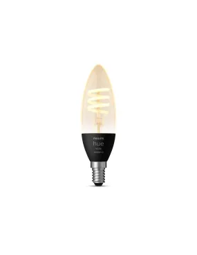 Ampoule LED Bougie Vintage Filament Hue Ambiance Blanche E14 4,6W 350Lm | Philips teinte