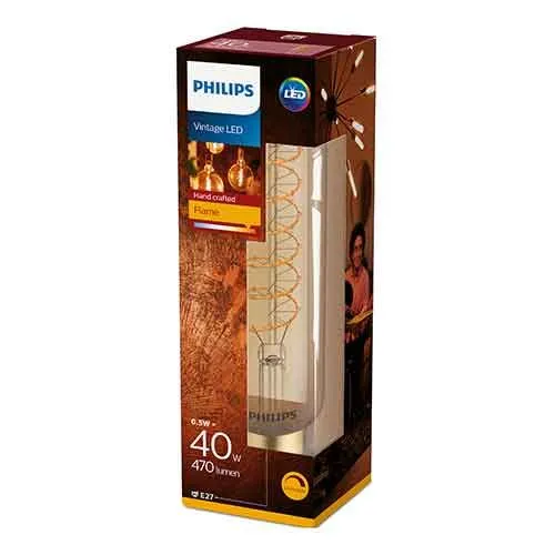 Ampoule LED filament dimmable PHILIPS Vintage E27 6,5W(=40W) 470lm LEDbulb Giant tube - 313804