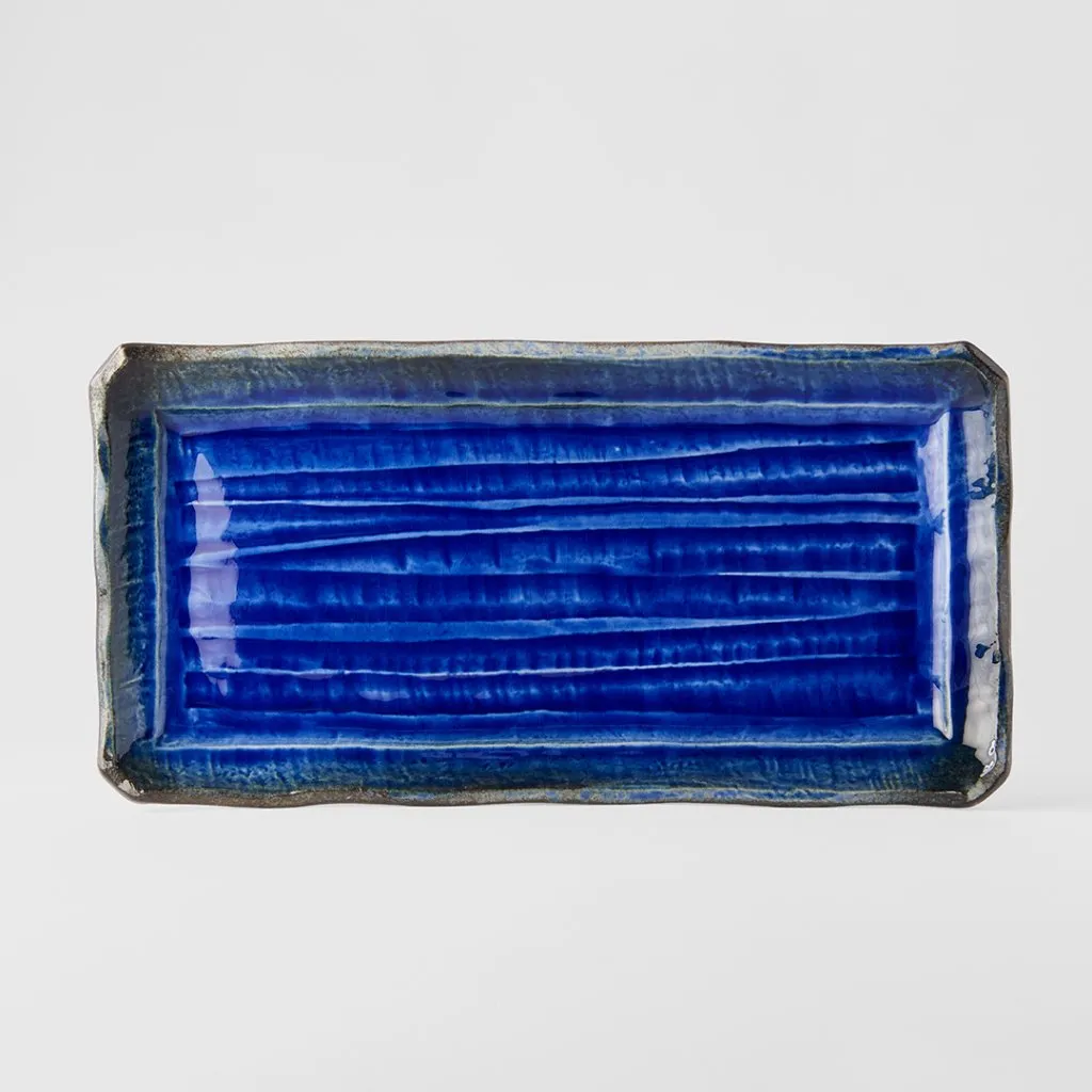 Assiette à sushis et sashimis COBALT BLUE 43 x 22,5 cm, MIJ ✔ 74,99 € ⭕ Kulina