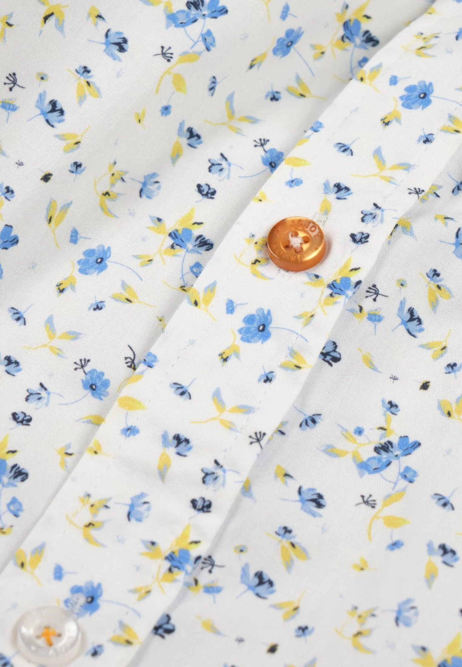 Chemise homme blanche avec micro-fleurs