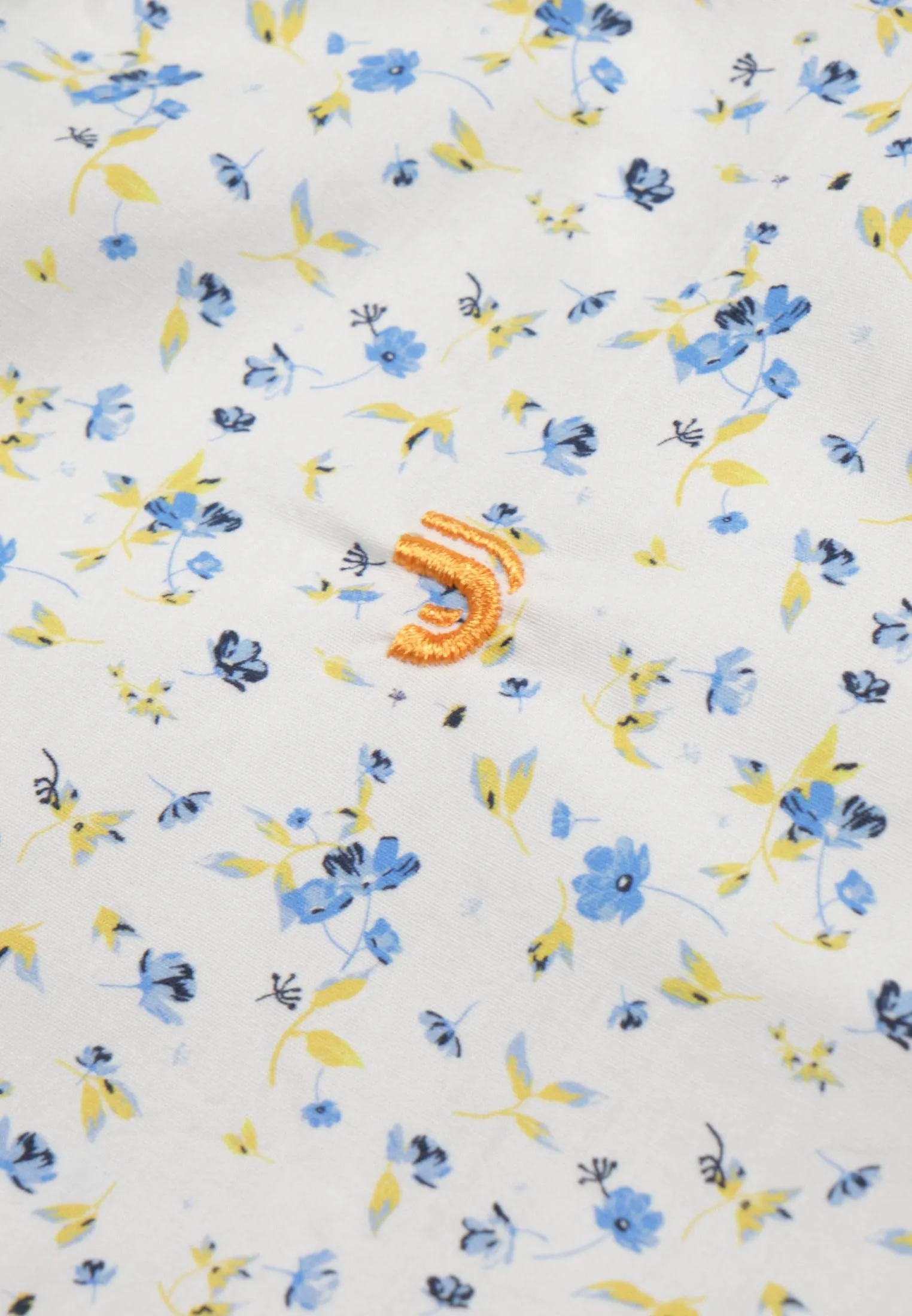 Chemise homme blanche avec micro-fleurs