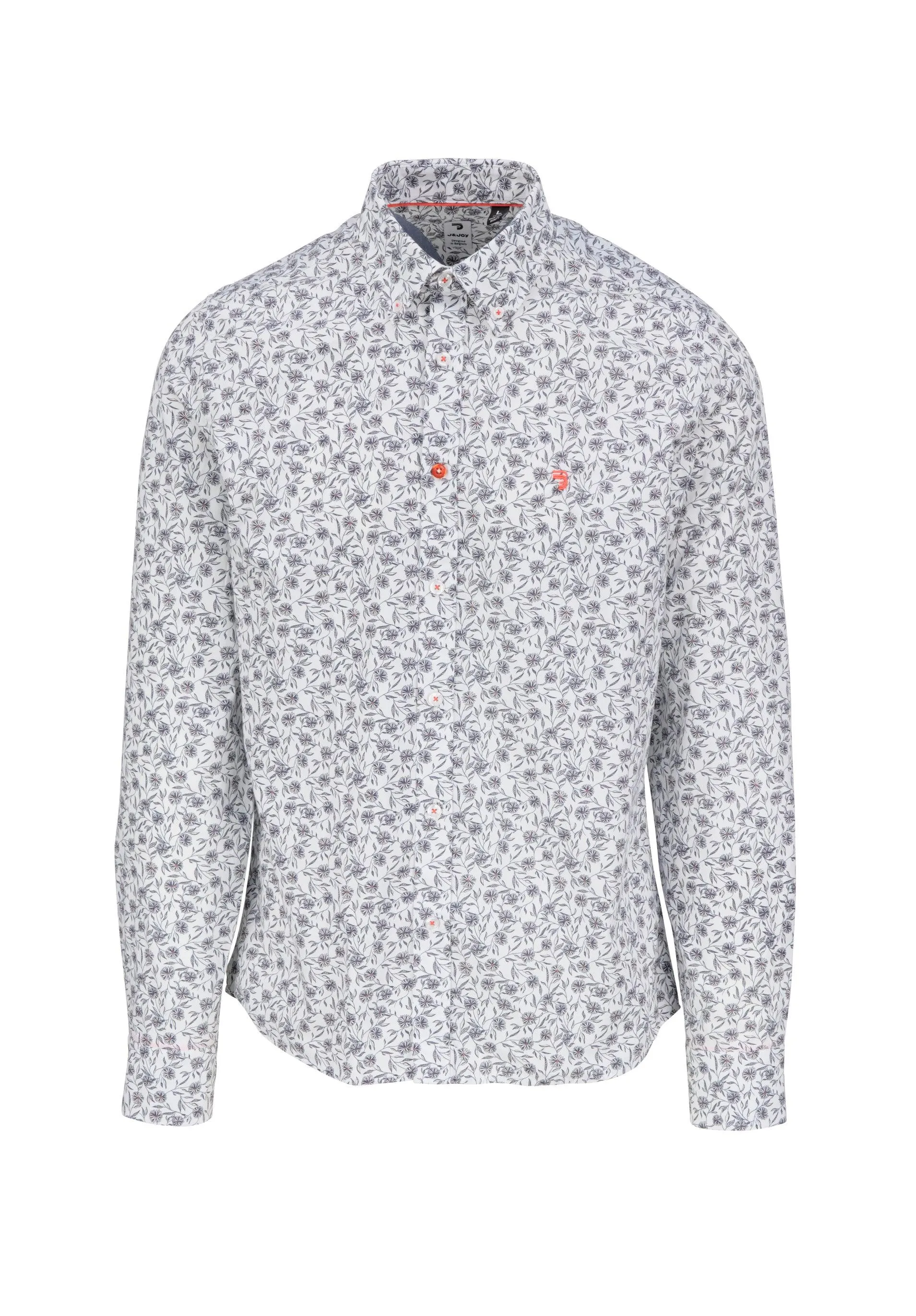 Chemise homme crème avec fleurs