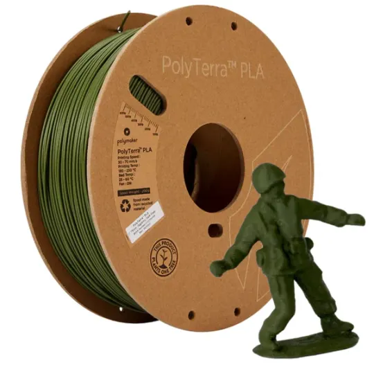 Filament PolyTerra PLA Vert Armée 1.75mm 1Kg