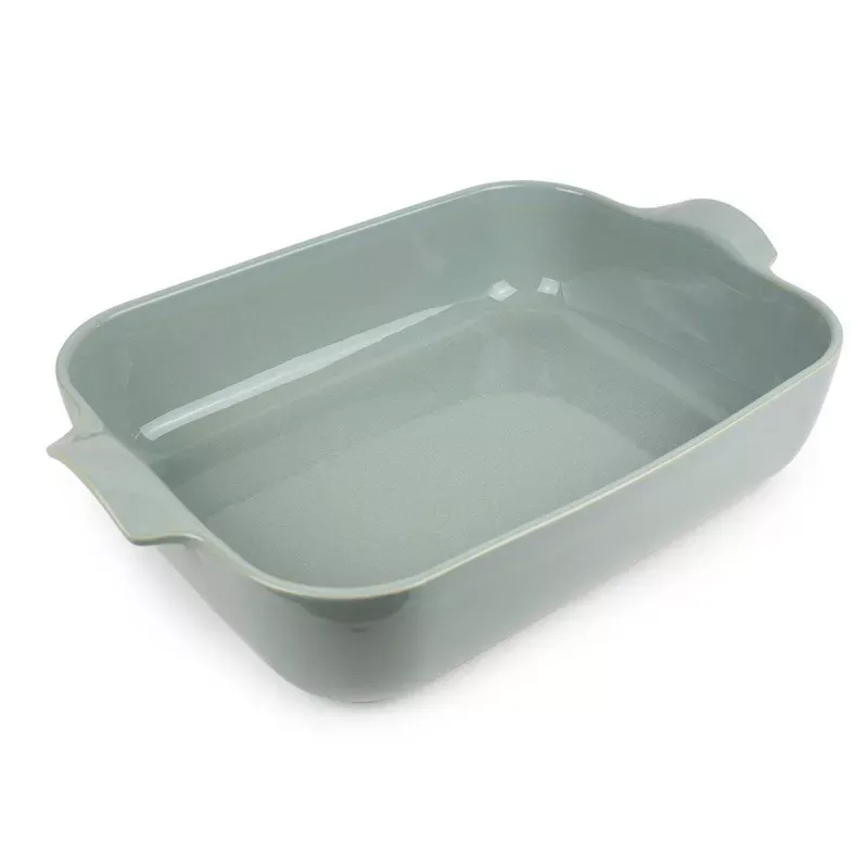 GOURMANDE Plat à Four en Céramique rectangle 40x27 BRETAGNE CERAMIQUE INDUSTRIE  Vert amande