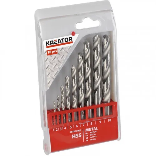 Kreator Coffret de 10 forets à métaux HSS