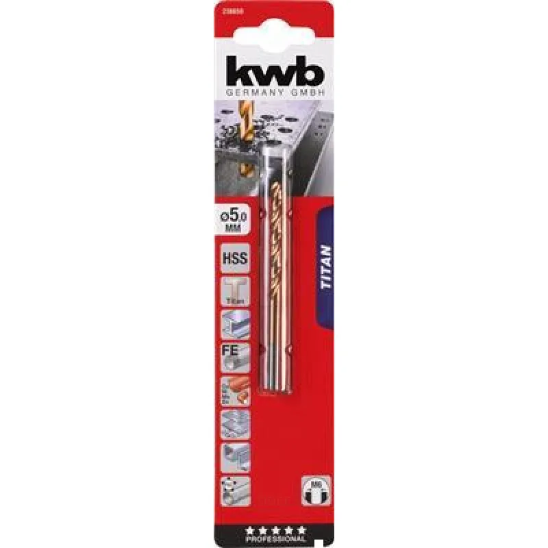 KWB Titan Forets à métaux 5.0mm Carte