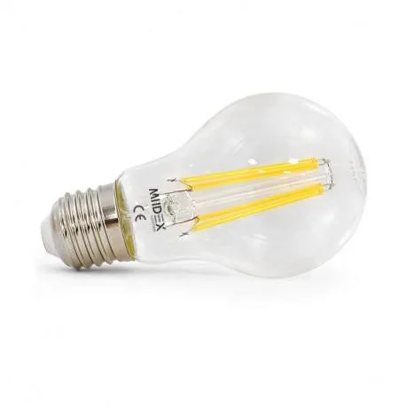 Miidex Lighting - Ampoule LED à filament - bulb E27 9W 2700°k claire - Réf : 71431