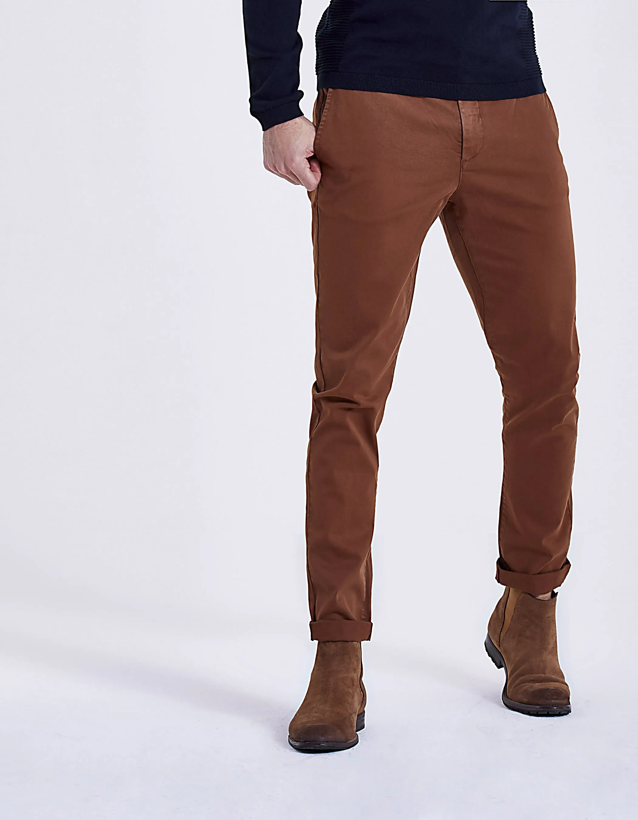 Pantalon chino cognac Homme