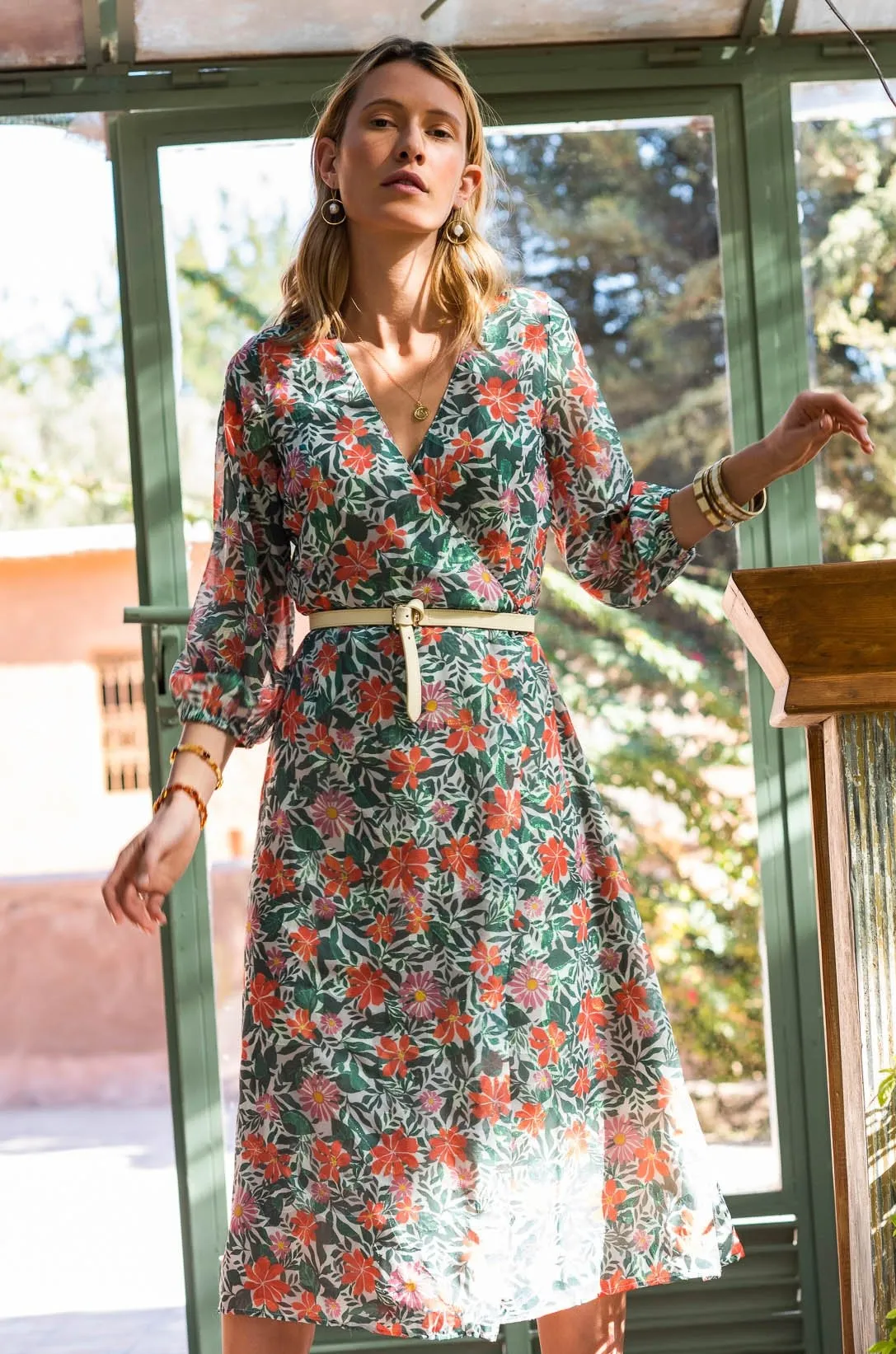 Robe Elma fleurs irisées