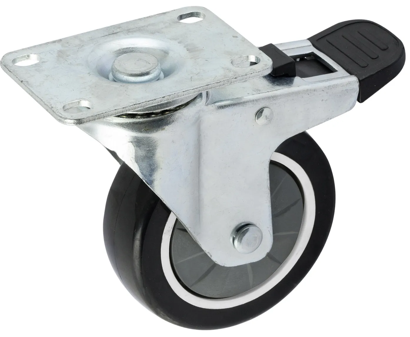 Roulette pivotante avec frein p.3964-15