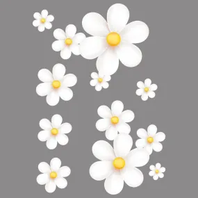 Vitrophanie amalgames de fleurs blanches 68x98cm